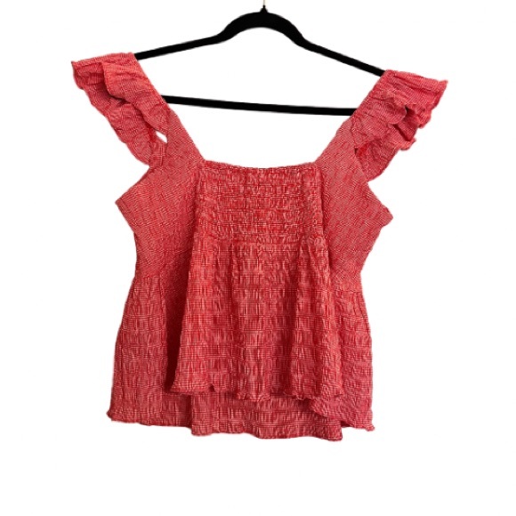 Hem & Thread NWT Red Babydoll Top L - Picture 2 of 3